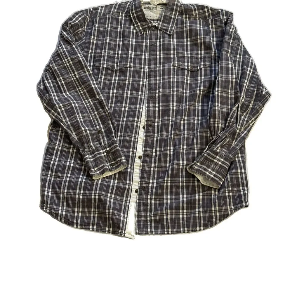 Timberland Plaid Flannel Shirt - Long Sleeve - Y2K